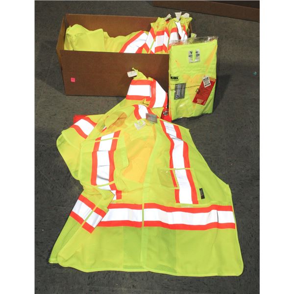 LARGE LOT OF ASSORTED SAFETY VESTS