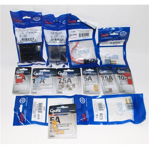 LOT OF GROTE MINIATURE BLADE FUSES AND MORE