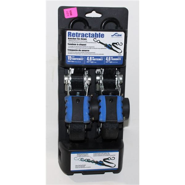 15' RATCHET TIE DOWNS