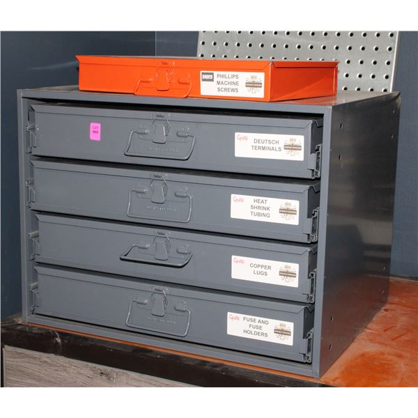 PARTS ORGANIZER. INCLUDING HEAT SHRINK