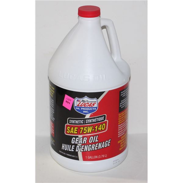 LUCAS 1 GALLON SYNTHETIC SAE 75W-140 GEAR OIL