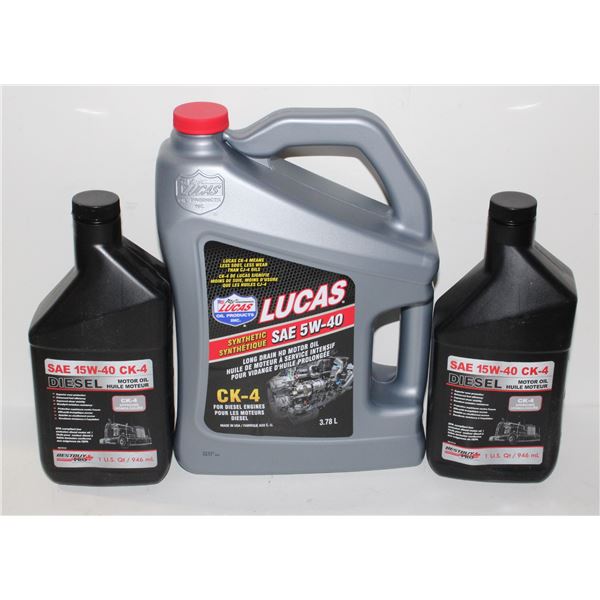 LUCAS SAE 5W40 LONG DRAIN MOTOR OIL 3.78L AND