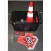 Image 1 : LOT OF TRAFFIC SAFETY ITEMS INCLUDING LED FLARES,