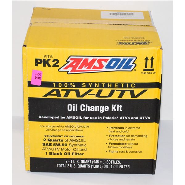 AMSOIL PK2 ATV SYNTHETIC OIL CHANGE KIT