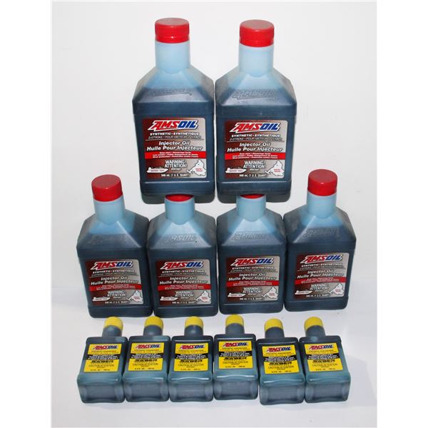 LOT OF 2 STROKE OIL AN INJECTOR OIL