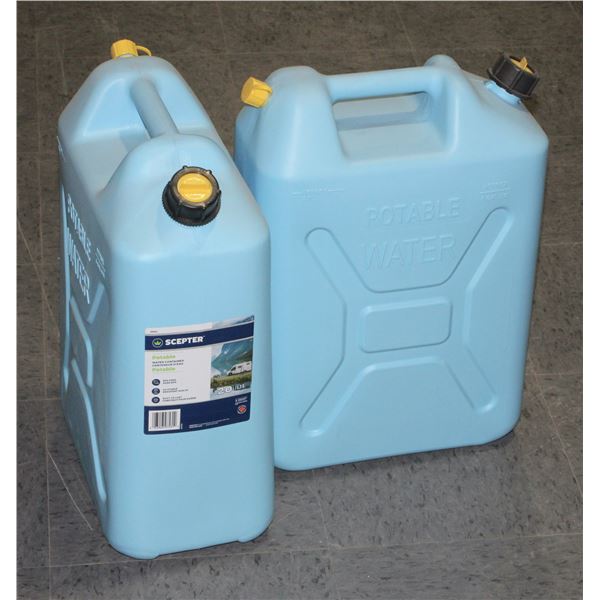 TWO 20L POTABLE WATER CONTAINERS