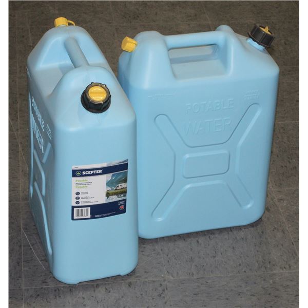 TWO 20L POTABLE WATER CONTAINERS