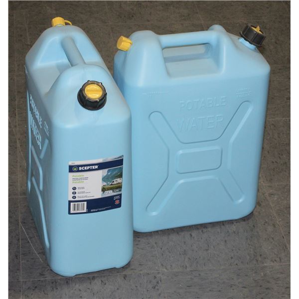 TWO 20L POTABLE WATER CONTAINERS