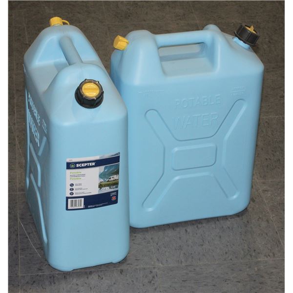 TWO 20L POTABLE WATER CONTAINERS