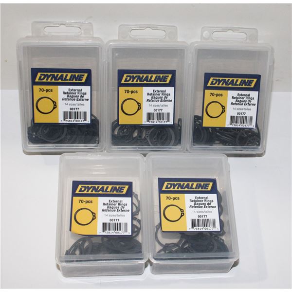 LOT OF EXTERNAL RETAINER RINGS