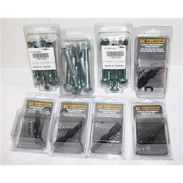 LOT OF QUICK DISCONNECT YOKE PIN KITS, AND MORE