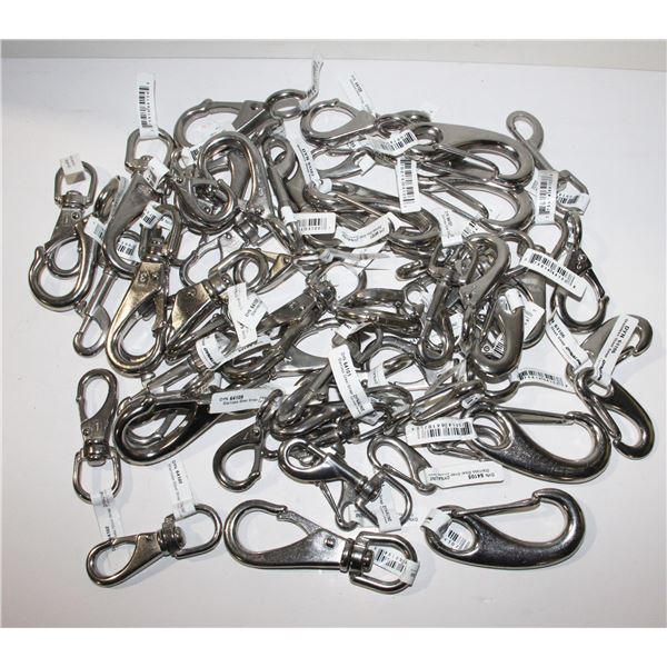 LOT OF SWIVEL LPERSTER SNAP CLASP HOOKS,