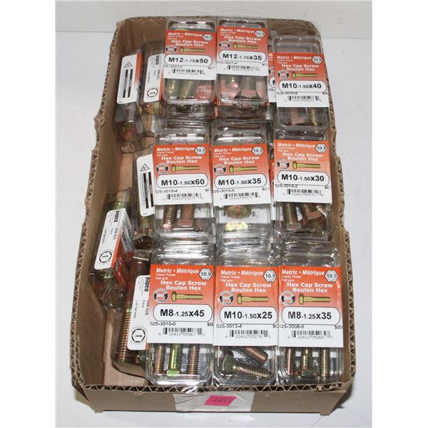 LOT OF ASSORTED HEX CAP SCREWS