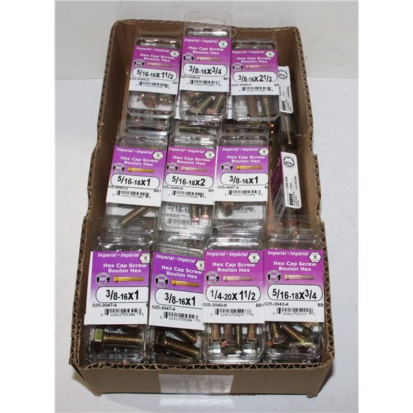 LOT OF IMPERIAL HEX CAP SCREWS
