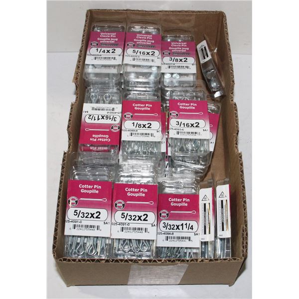 LOT OF COTTER PINS, CLEVIS PINS