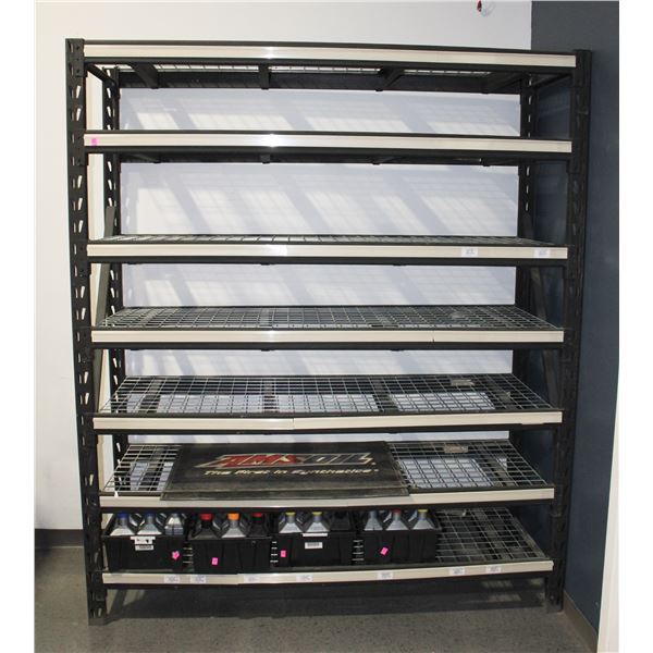 ADJUSTABLE/ EXPANDABLE BLACK METAL STORAGE RACKING