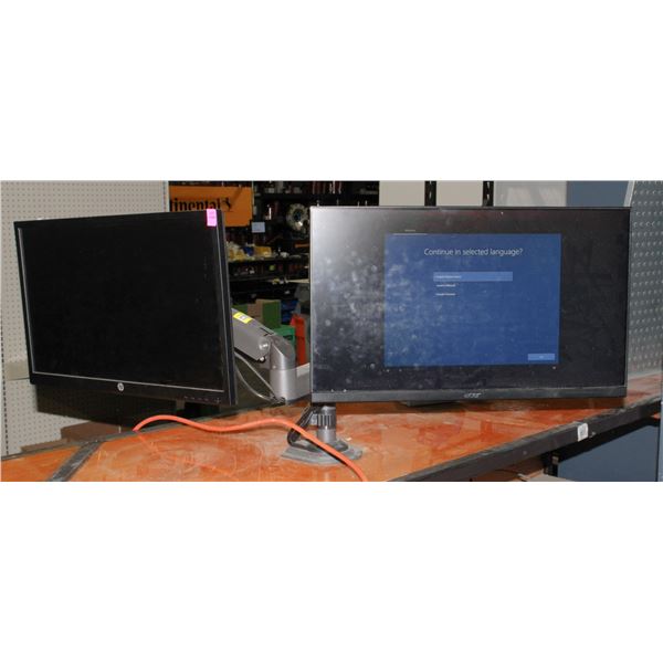HP PRODESK COMPUTER WITH HP AND ACER MONITORS