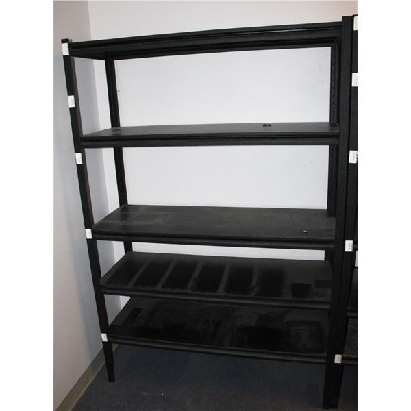 ADJUSTABLE SHELVES METAL FRAME WITH WOOD SHELVES