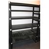 Image 1 : ADJUSTABLE SHELVES METAL FRAME WITH WOOD SHELVES