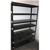 Image 1 : ADJUSTABLE SHELVES METAL FRAME WITH WOOD SHELVES