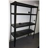 Image 1 : ADJUSTABLE SHELVES METAL FRAME WITH WOOD SHELVES