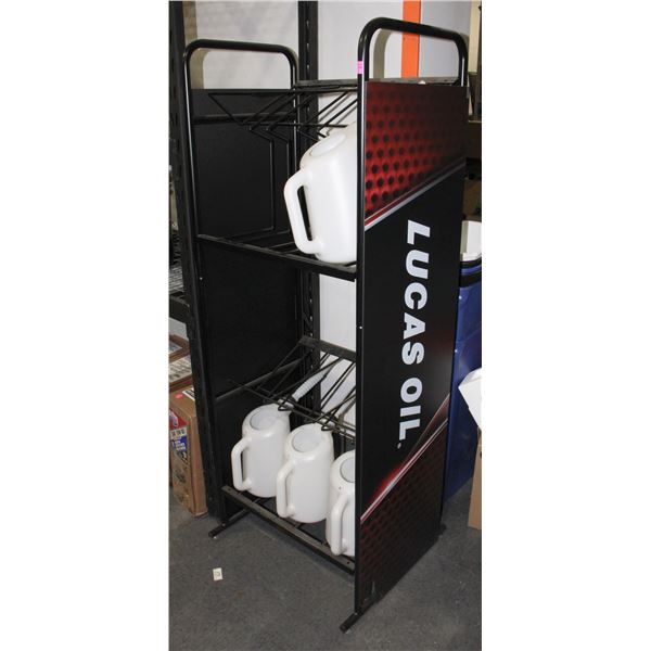 LUCAS OIL RETAIL DISPLAY WITH 6 QUART OIL DIP
