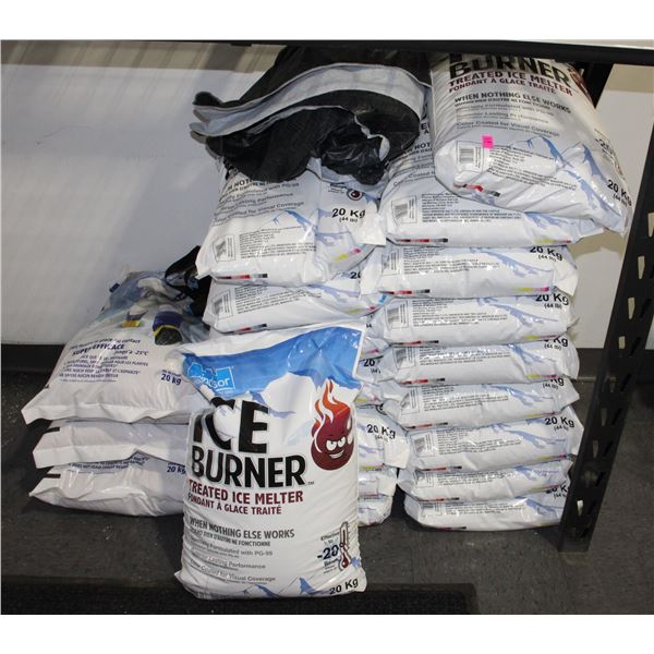 GIANT LOT OF ICE MELT, TWO DIFFERENT BRANDS