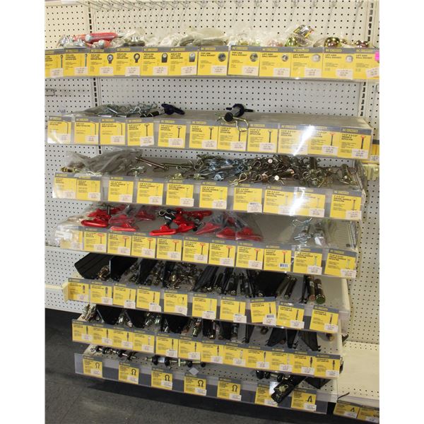GIANT LOT OF HEAVY DUTY HITCH PINS, WELD LIFT ARM