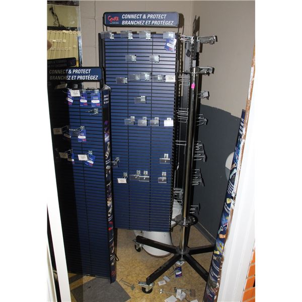 SPINNING GROTE RETAIL DISPLAY ON WHEELS