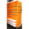 Image 1 : SECTION OF PAINTED ORANGE GROOVE PEG BOARD