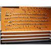 Image 1 : SECTION OF PAINTED ORANGE GROOVE PEG BOARD