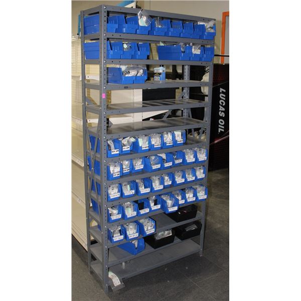 GREY METAL ULINE ADJUSTABLE SHELVING UNIT