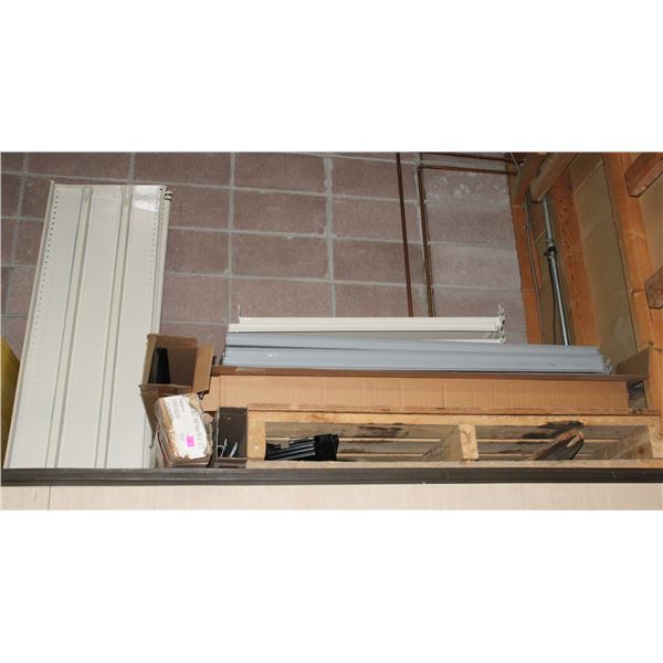 LOT OF 4' RETAIL SHELVES AND MORE