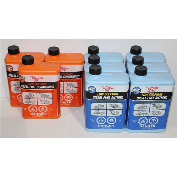 LOT OF ASSORTED KLEEN FLO DIESEL FUEL ADDITIVES