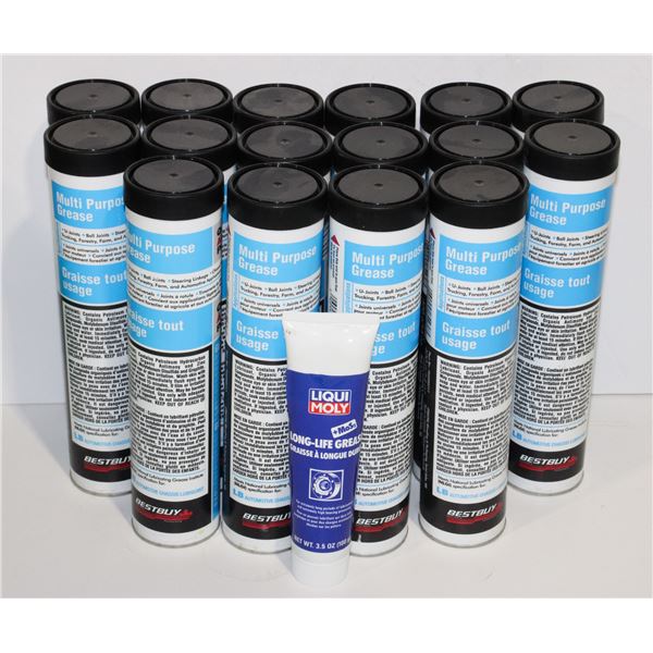 BOX OF ASSORTED GREASE