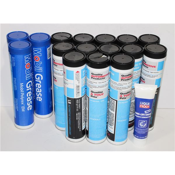 BOX OF ASSORTED GREASE