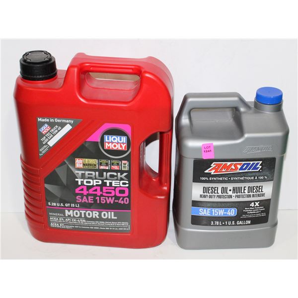 LIQUIMOLY AND AMSOIL 15W-40 DIESEL MOTOR OIL