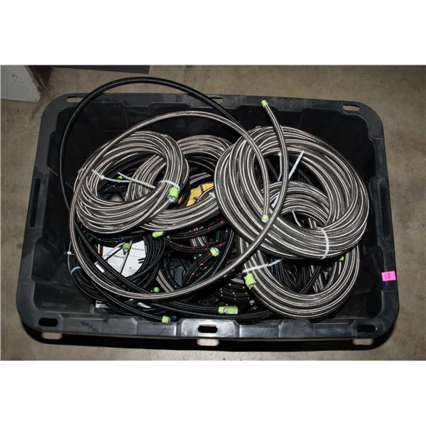 TOTE OF PTFE FUEL LINE HOSE AND BRAIDED STAINLESS