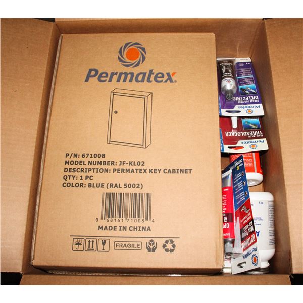 PERMATEX KEY CABINET WITH PRODUCT