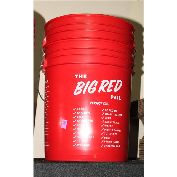 TWO BIG RED PAILS