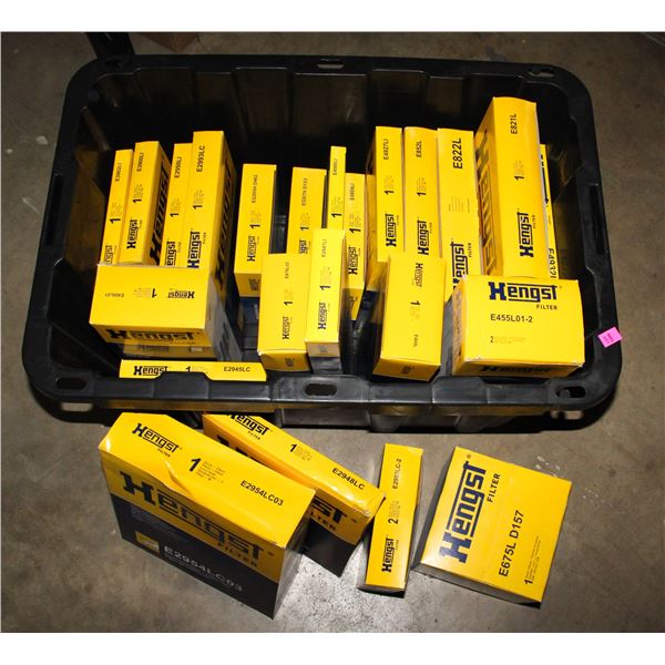 TOTE OF ASSORTED HENGST AIR FILTERS