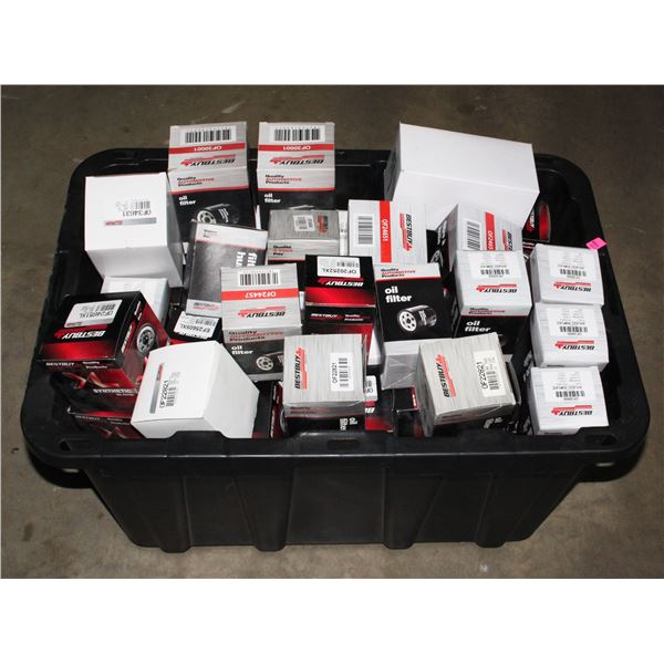 LARGE TOTE OF OIL FILTERS
