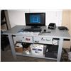 Image 1 : HEAVY METAL TABLE/ COMPUTER WORKSTATION WITH KEYS
