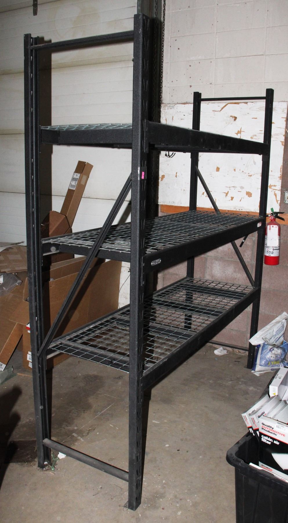 ADJUSTABLE/ EXPANDABLE BLACK METAL STORAGE RACKING
