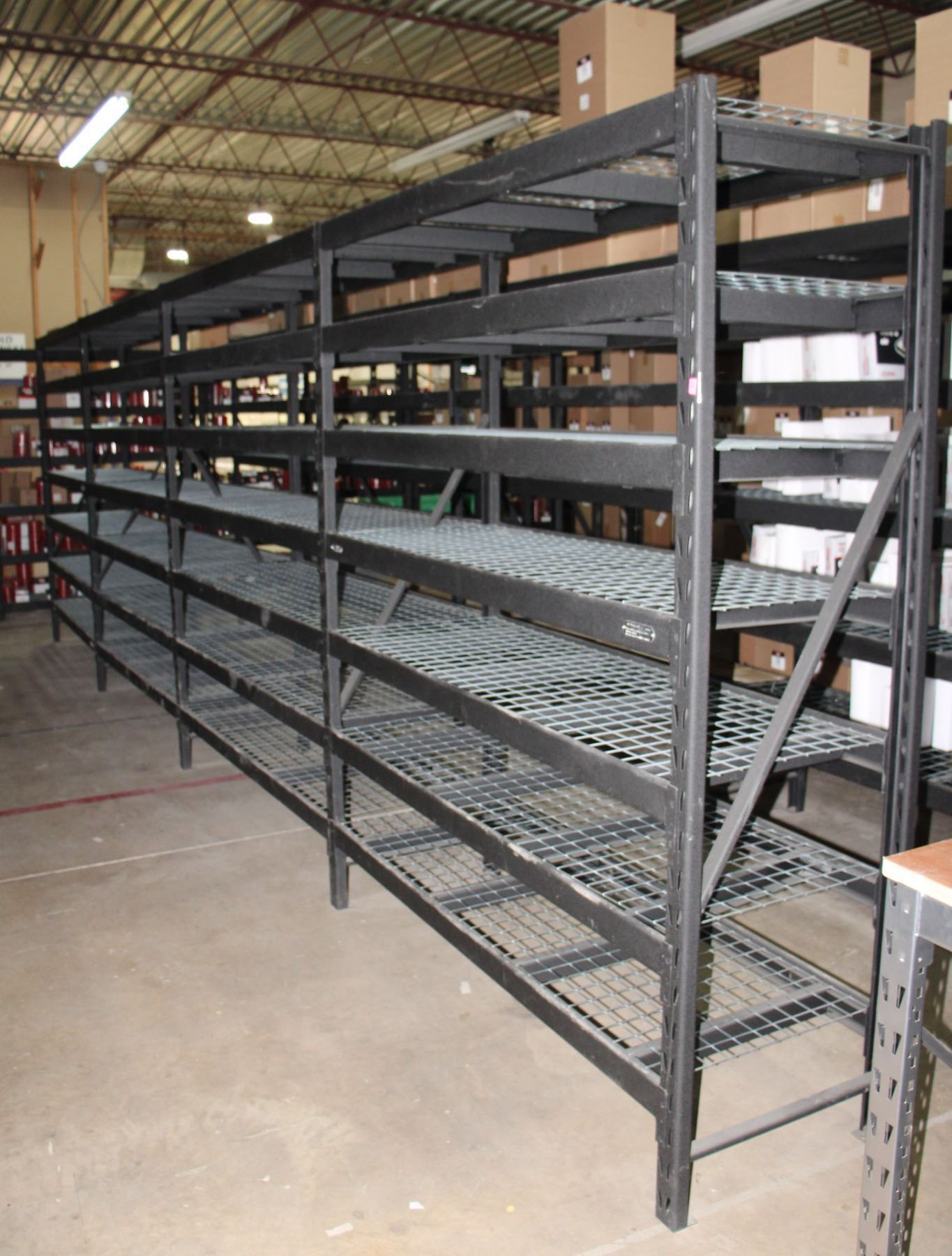 ADJUSTABLE/ EXPANDABLE BLACK METAL STORAGE RACKING