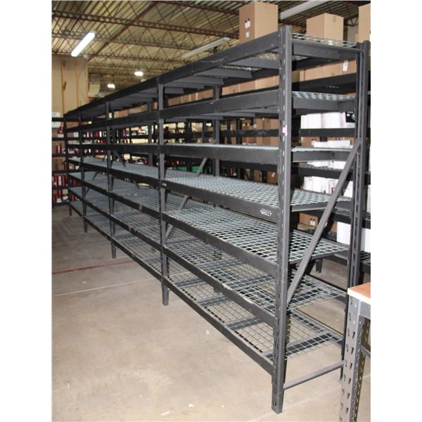 ADJUSTABLE/ EXPANDABLE BLACK METAL STORAGE RACKING