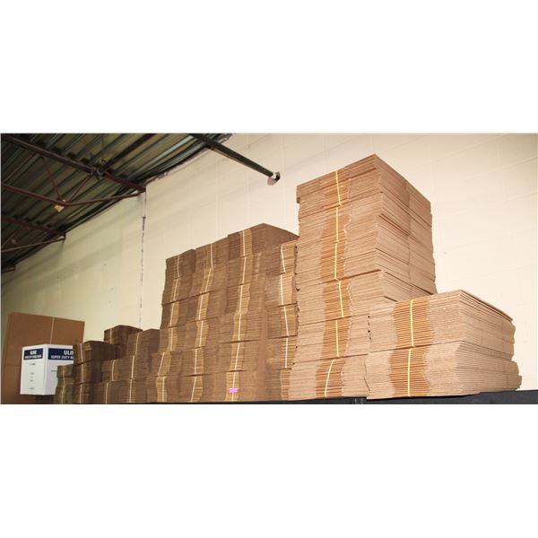 GIANT LOT OF ULINE SHIPPING BOXES AND CASE OF