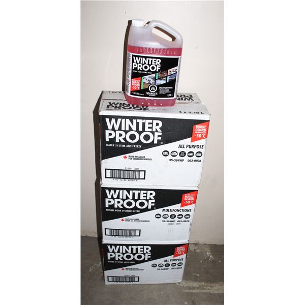 3 CASES OF WINTER PROOF WATER SYSTEM ANTIFREEZE