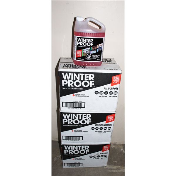 3 CASES OF WINTER PROOF WATER SYSTEM ANTIFREEZE