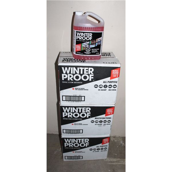 3 CASES OF WINTER PROOF WATER SYSTEM ANTIFREEZE